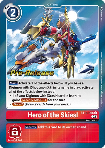 Hero of the Skies! [BT10-095] [Xros Encounter Pre-Release Cards] | Play N Trade Winnipeg