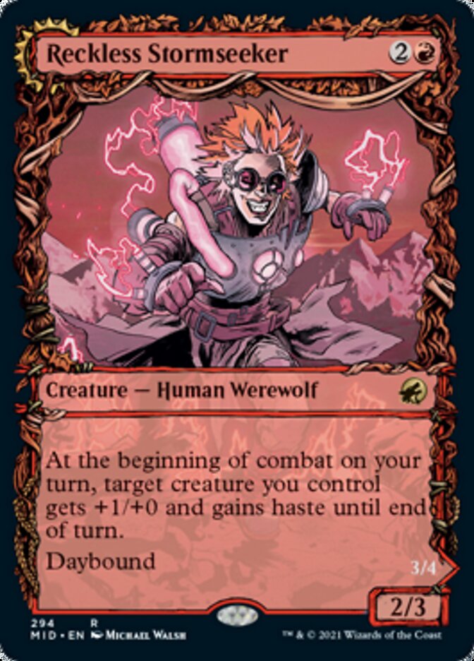 Reckless Stormseeker // Storm-Charged Slasher (Showcase Equinox) [Innistrad: Midnight Hunt] | Play N Trade Winnipeg