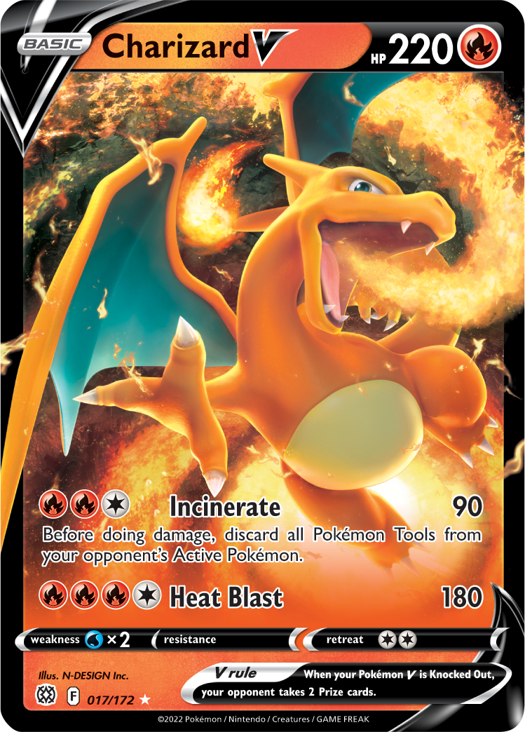 Charizard V (017/172) [Sword & Shield: Brilliant Stars] | Play N Trade Winnipeg