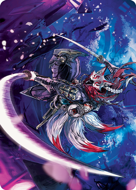 Blade-Blizzard Kitsune Art Card [Kamigawa: Neon Dynasty Art Series] | Play N Trade Winnipeg