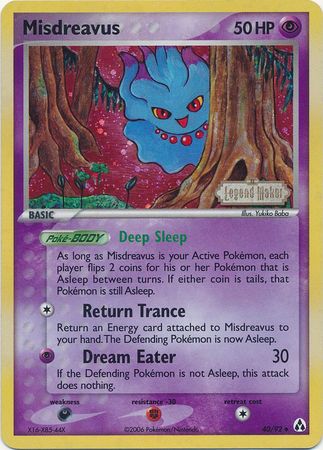 Misdreavus (40/92) (Stamped) [EX: Legend Maker] | Play N Trade Winnipeg