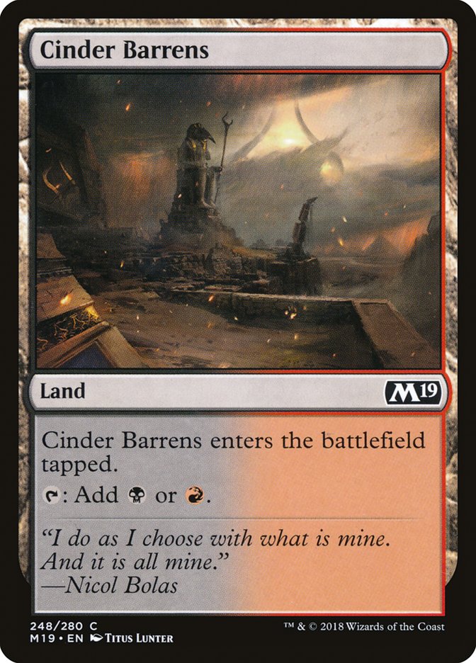 Cinder Barrens [Core Set 2019] | Play N Trade Winnipeg