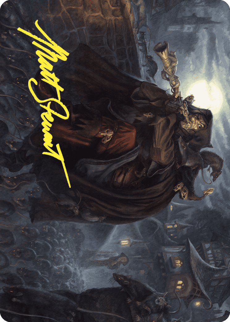 Totentanz, Swarm Piper Art Card (Gold-Stamped Signature) [Wilds of Eldraine Art Series] | Play N Trade Winnipeg