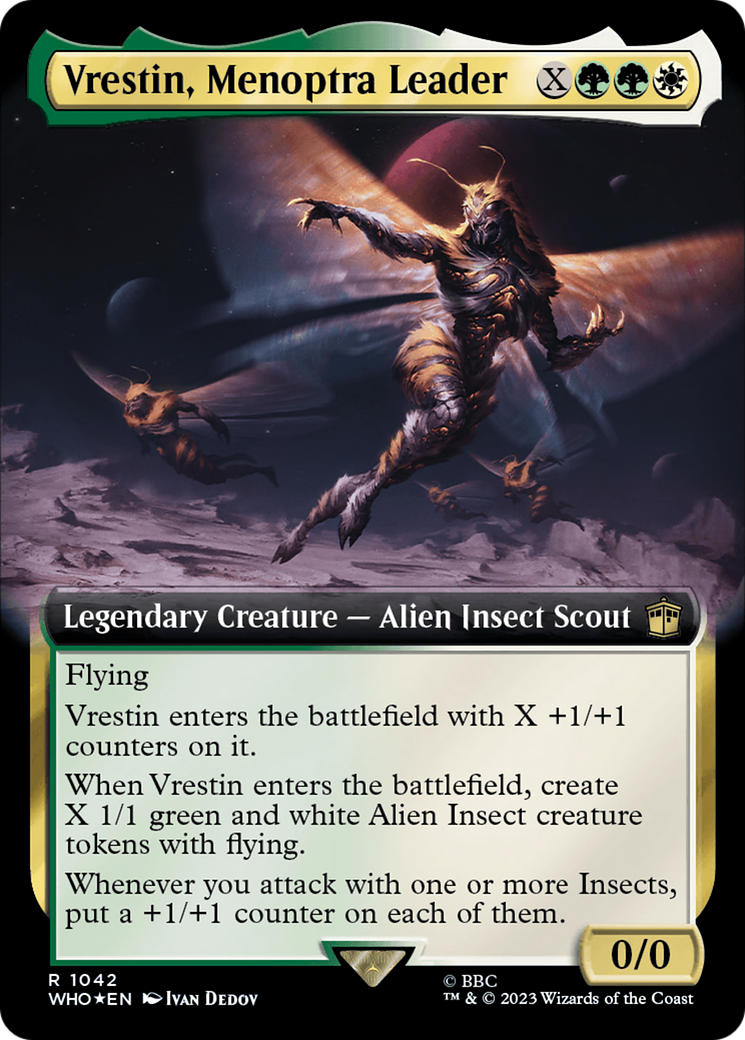 Vrestin, Menoptra Leader (Extended Art) (Surge Foil) [Doctor Who] | Play N Trade Winnipeg