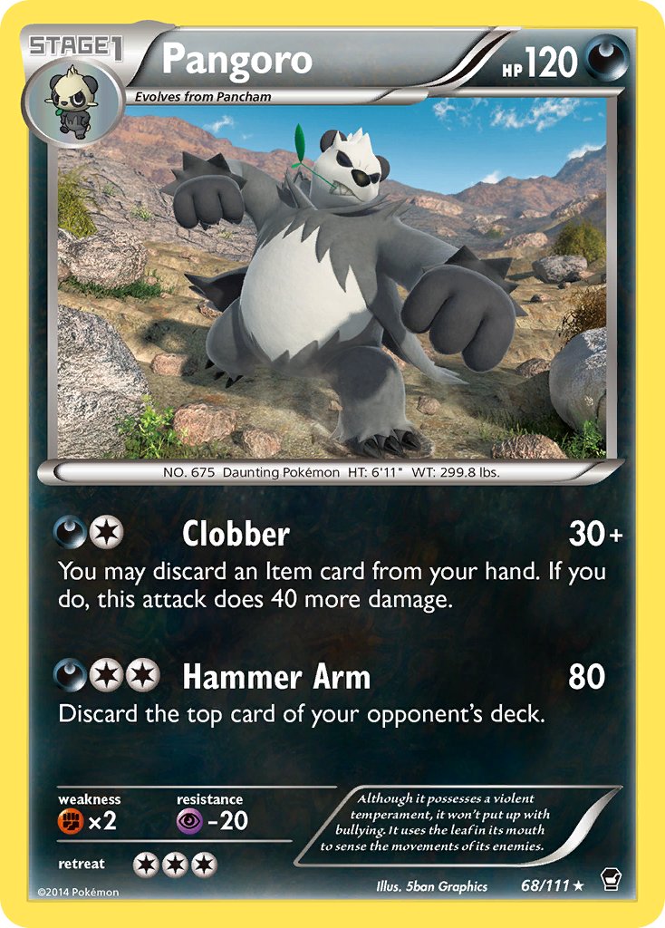 Pangoro (68/111) (Theme Deck Exclusive) [XY: Furious Fists] | Play N Trade Winnipeg