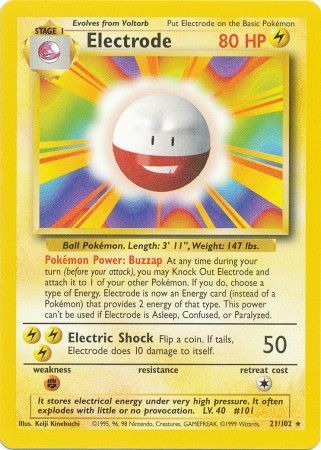 Electrode (21/102) [Base Set Unlimited] | Play N Trade Winnipeg