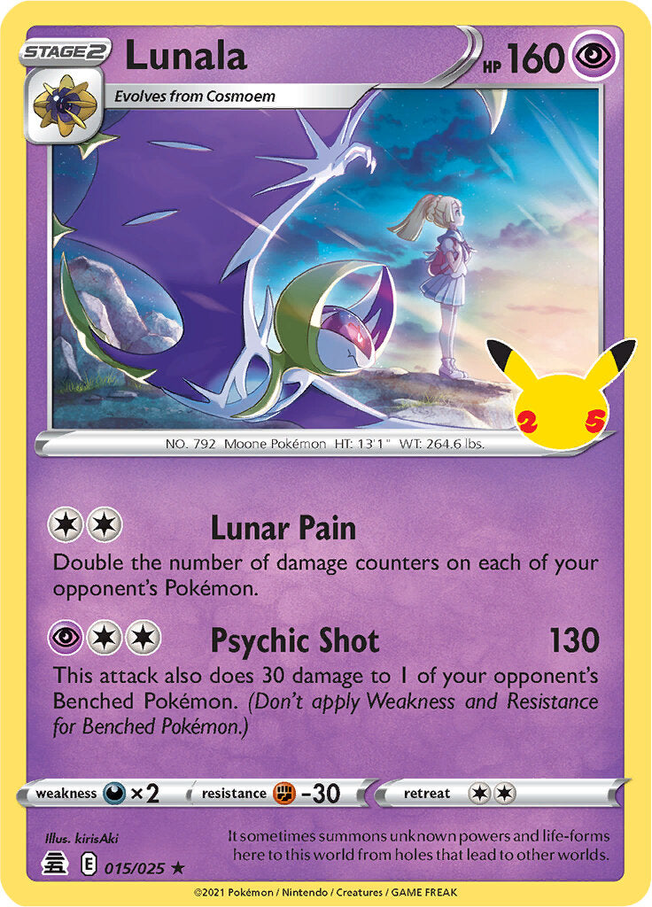 Lunala (015/025) [Celebrations: 25th Anniversary] | Play N Trade Winnipeg