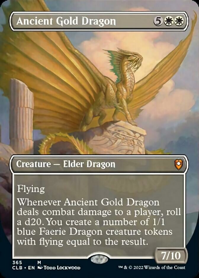 Ancient Gold Dragon (Borderless Alternate Art) [Commander Legends: Battle for Baldur's Gate] | Play N Trade Winnipeg