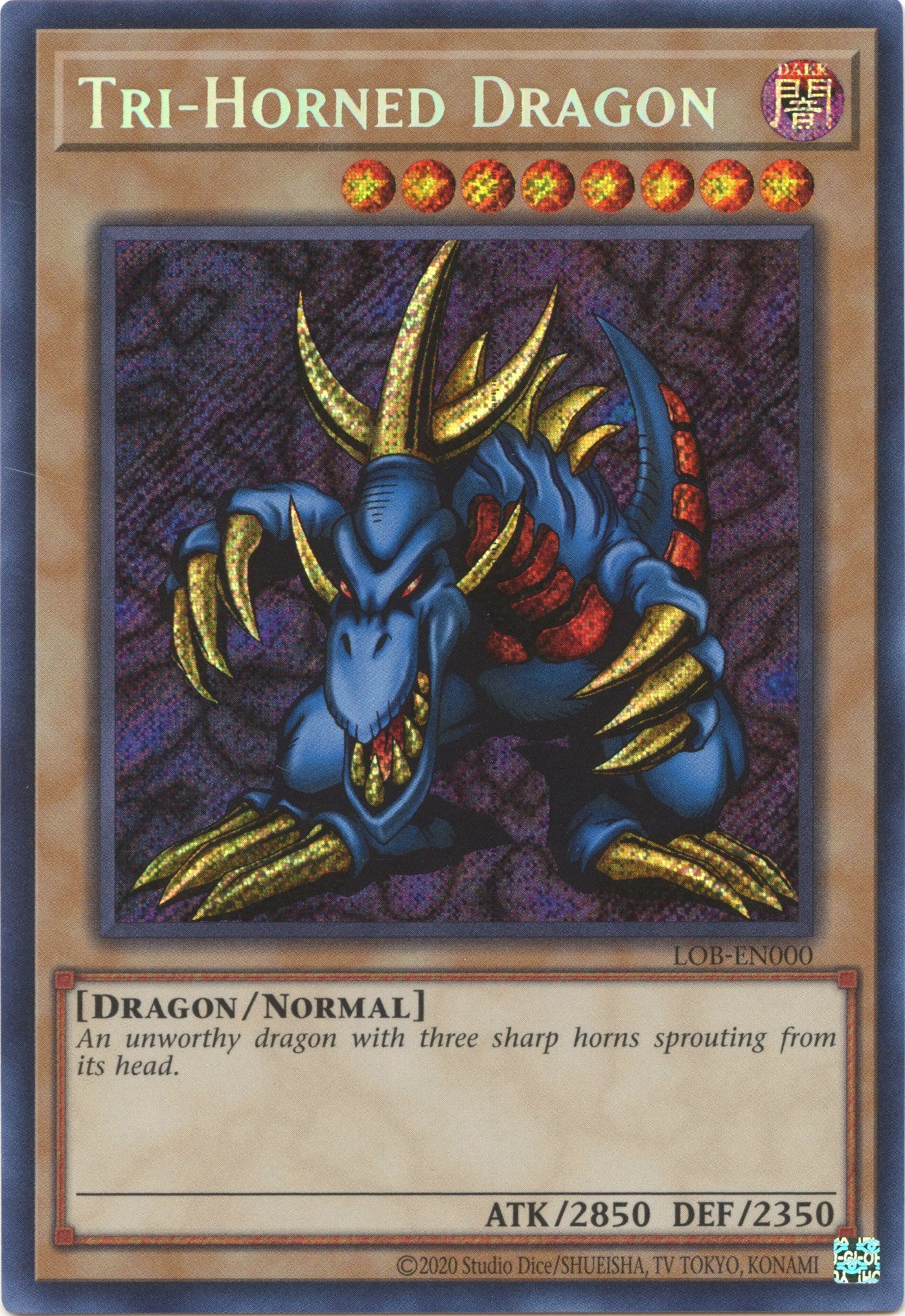 Tri-Horned Dragon (25th Anniversary) [LOB-EN000] Secret Rare | Play N Trade Winnipeg