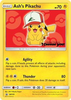 Ash's Pikachu (SM109) [Sun & Moon: Black Star Promos] | Play N Trade Winnipeg