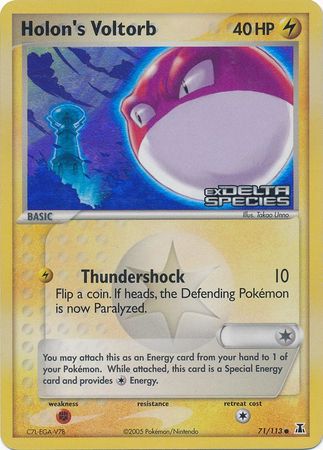 Holon's Voltorb (71/113) (Stamped) [EX: Delta Species] | Play N Trade Winnipeg