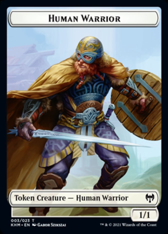 Human Warrior [Kaldheim Tokens] | Play N Trade Winnipeg