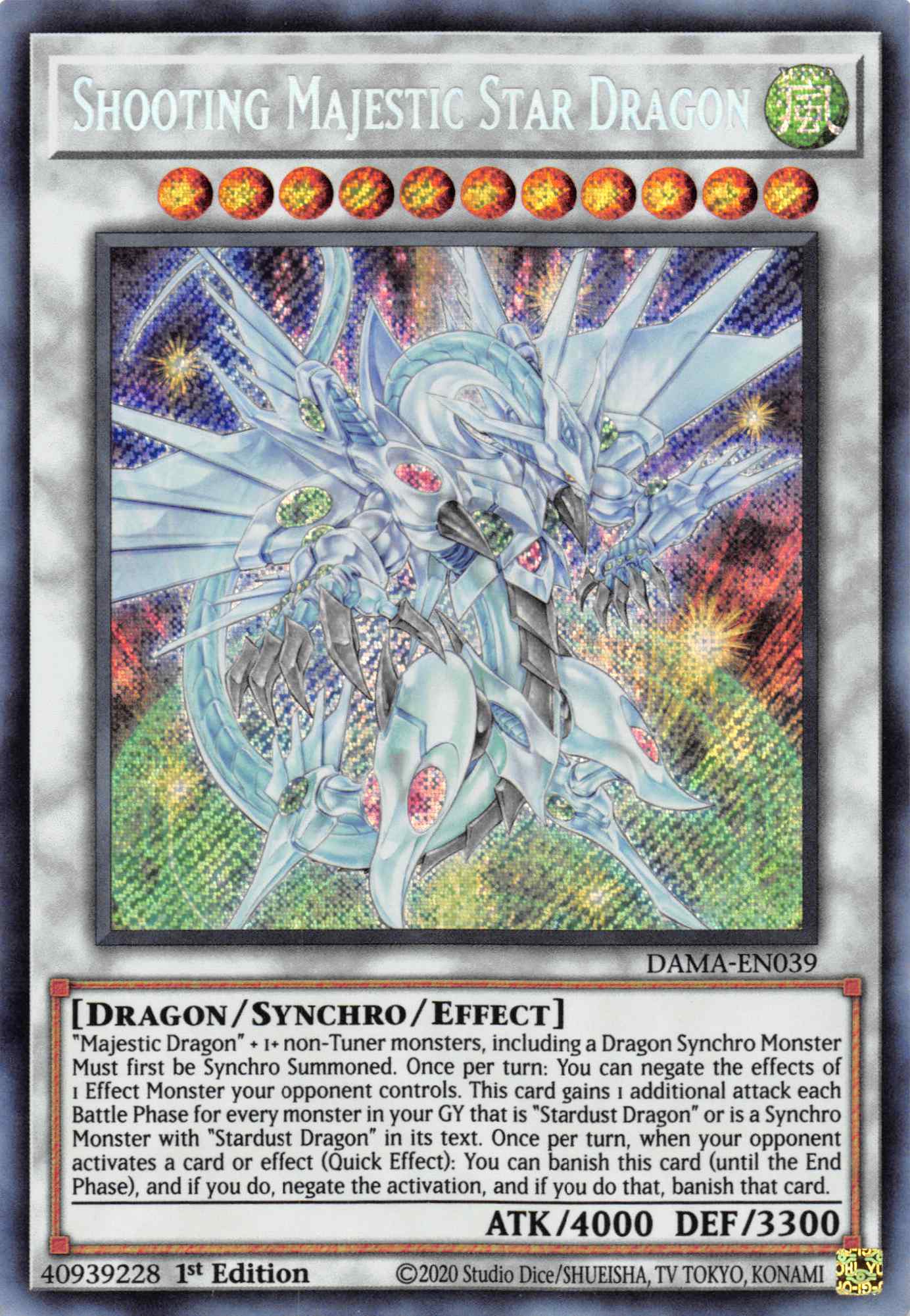 Shooting Majestic Star Dragon [DAMA-EN039] Secret Rare | Play N Trade Winnipeg