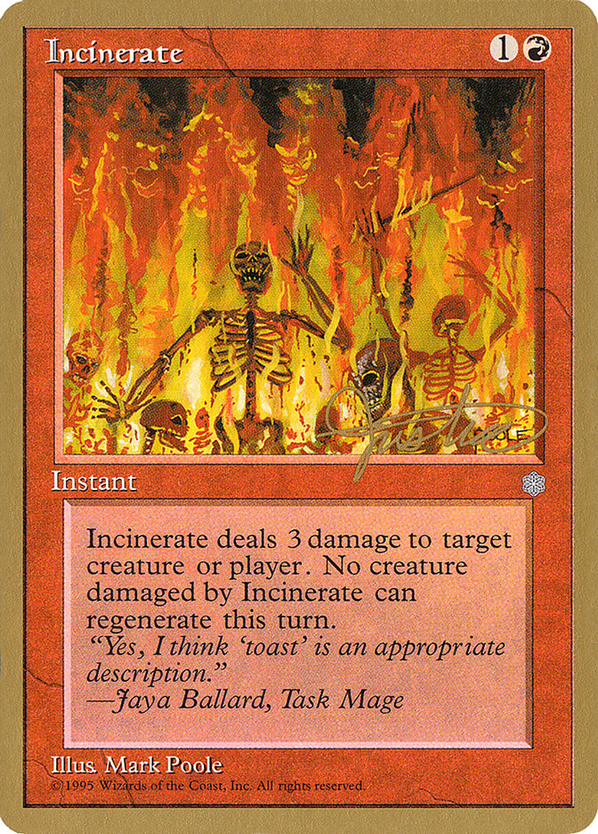 Incinerate (Mark Justice) [Pro Tour Collector Set] | Play N Trade Winnipeg