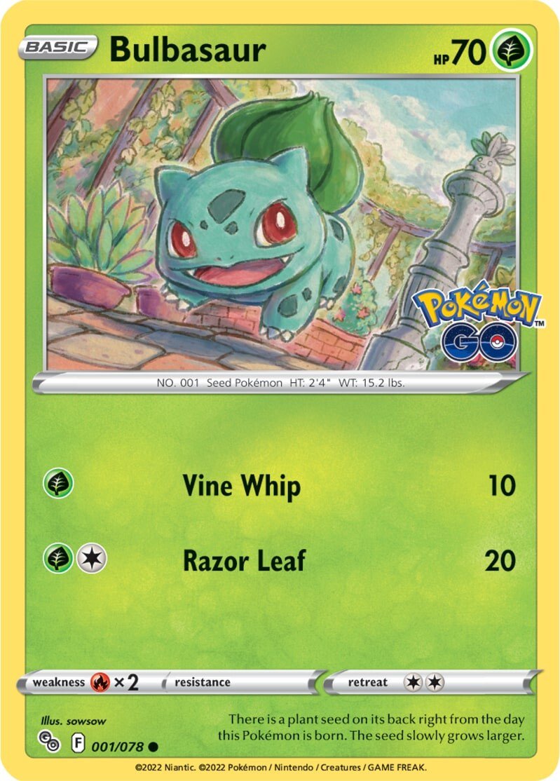 Bulbasaur (001/078) [Pokémon GO] | Play N Trade Winnipeg