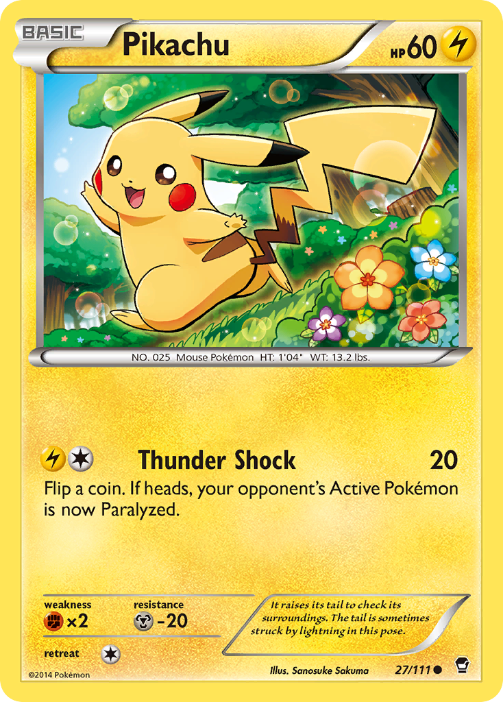 Pikachu (27/111) [XY: Furious Fists] | Play N Trade Winnipeg