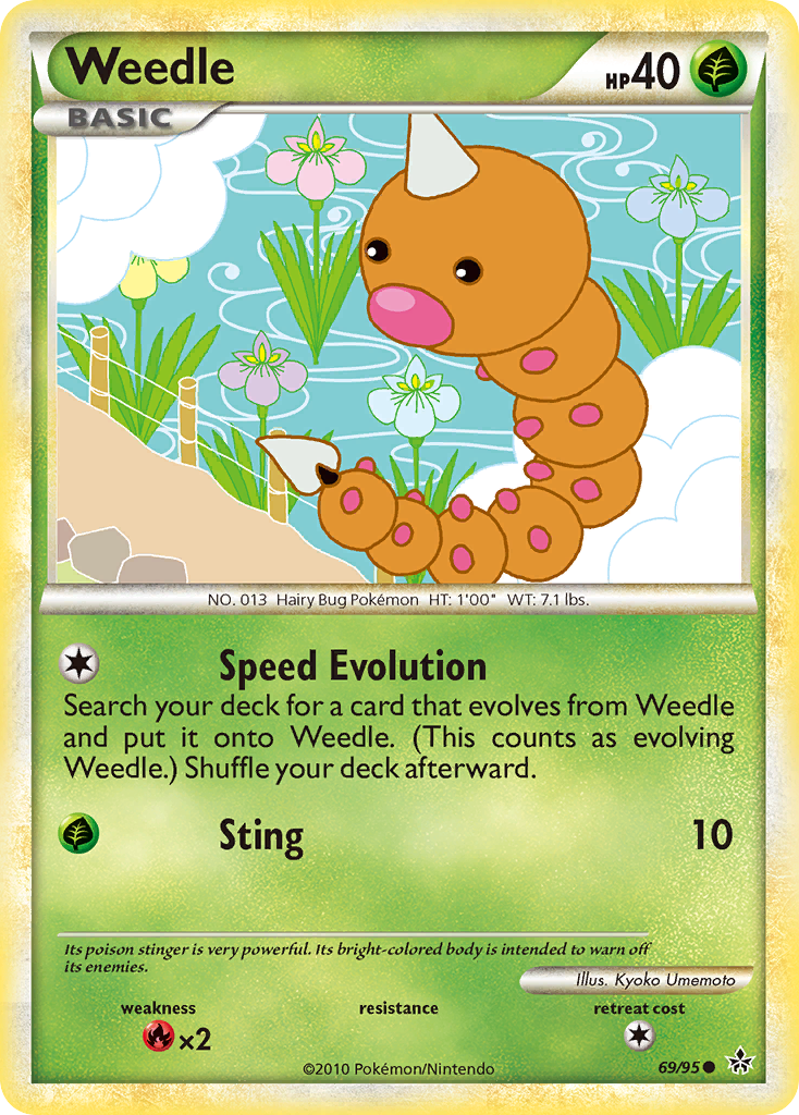 Weedle (69/95) [HeartGold & SoulSilver: Unleashed] | Play N Trade Winnipeg