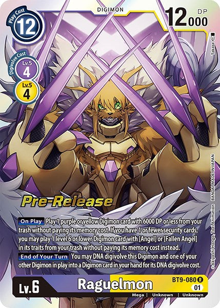 Raguelmon [BT9-080] [X Record Pre-Release Promos] | Play N Trade Winnipeg