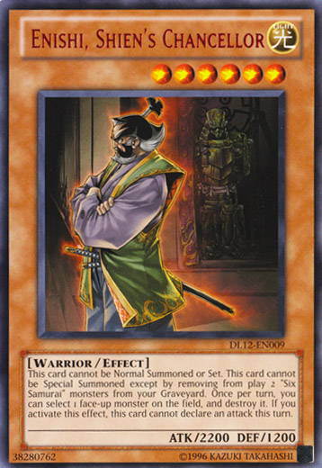 Enishi, Shien's Chancellor (Red) [DL12-EN009] Rare | Play N Trade Winnipeg