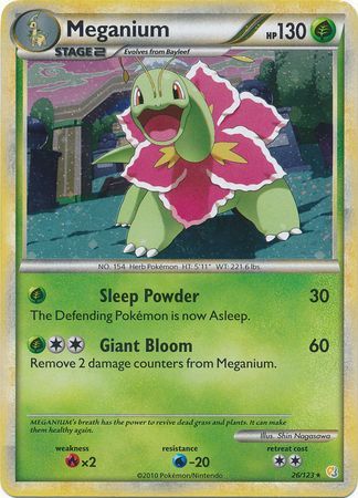 Meganium (26/123) (Cracked Ice Holo) [HeartGold & SoulSilver: Base Set] | Play N Trade Winnipeg