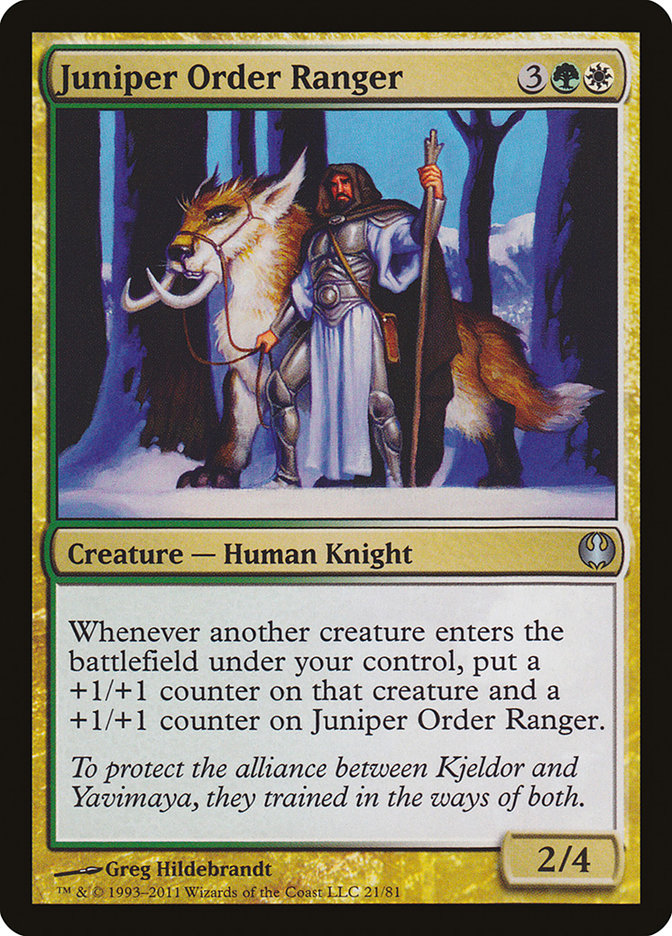 Juniper Order Ranger [Duel Decks: Knights vs. Dragons] | Play N Trade Winnipeg