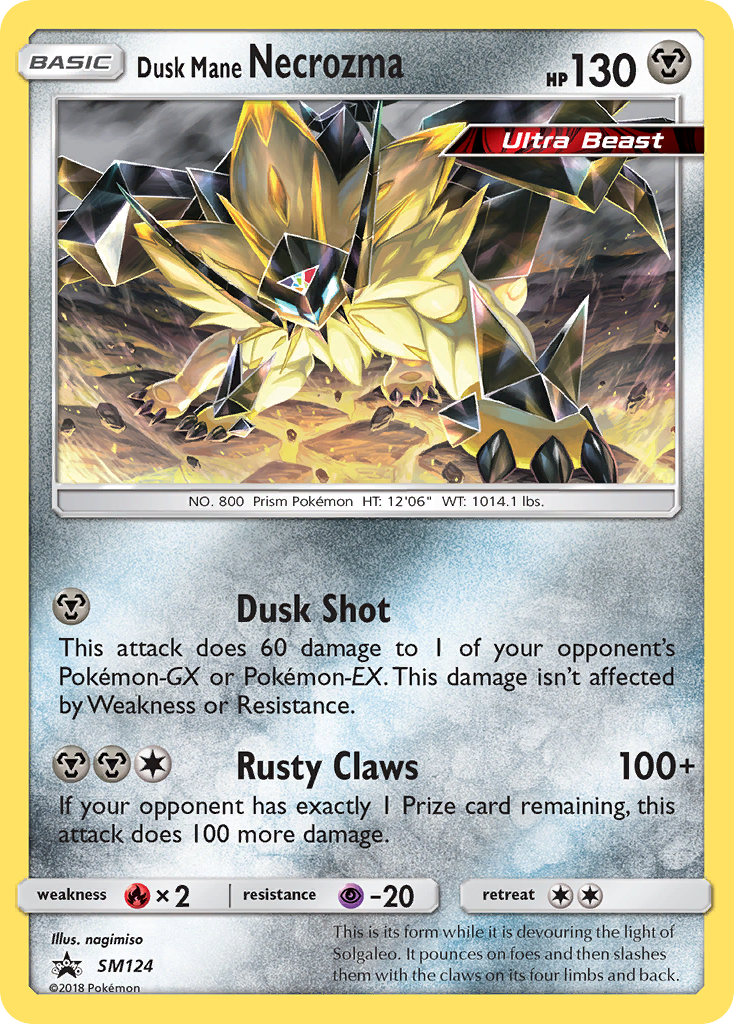 Dusk Mane Necrozma (SM124) [Sun & Moon: Black Star Promos] | Play N Trade Winnipeg