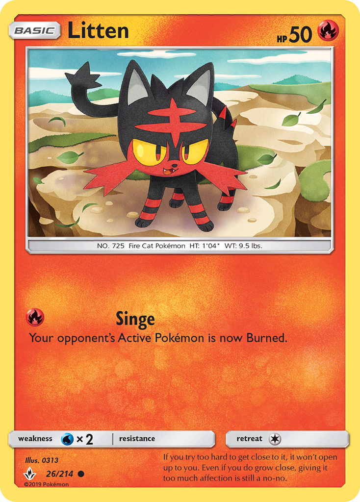 Litten (26/214) [Sun & Moon: Unbroken Bonds] | Play N Trade Winnipeg