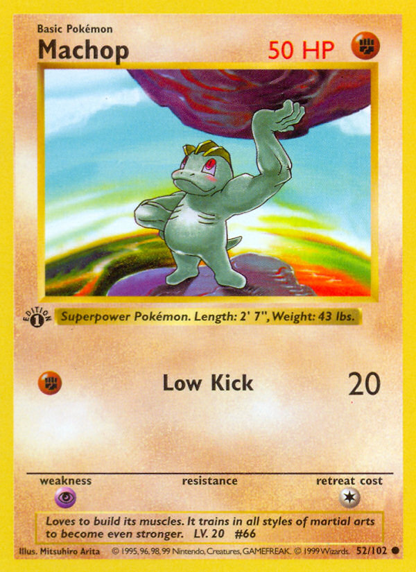 Machop (52/102) (Shadowless) [Base Set 1st Edition] | Play N Trade Winnipeg