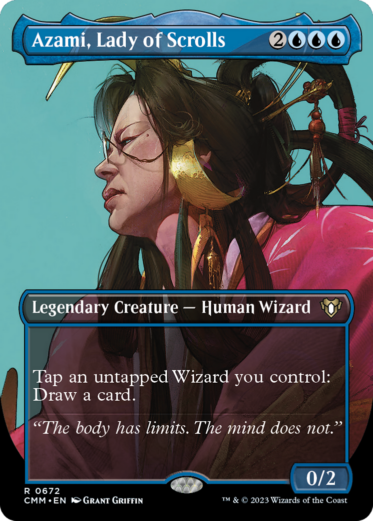 Azami, Lady of Scrolls (Borderless Profile) [Commander Masters] | Play N Trade Winnipeg