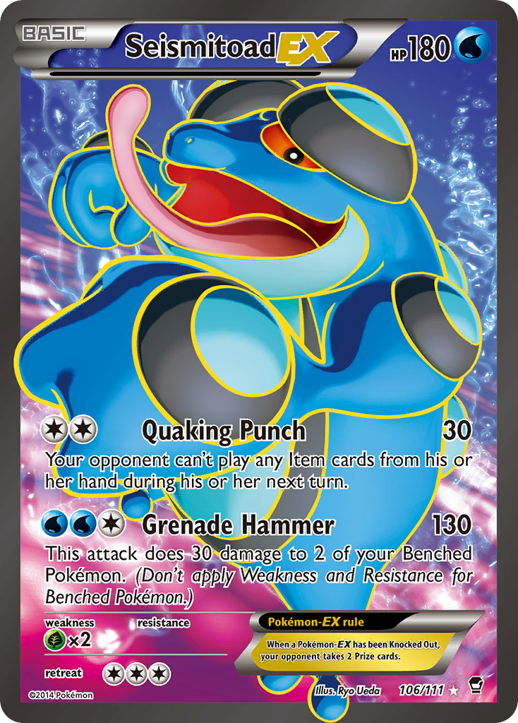 Seismitoad EX (106/111) [XY: Furious Fists] | Play N Trade Winnipeg