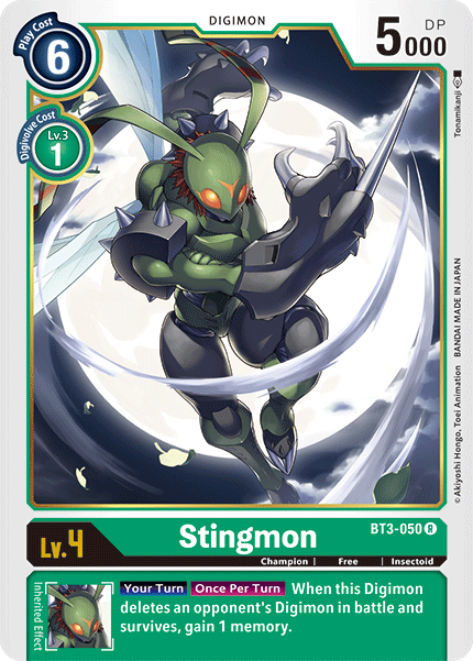 Stingmon [BT3-050] [Release Special Booster Ver.1.5] | Play N Trade Winnipeg