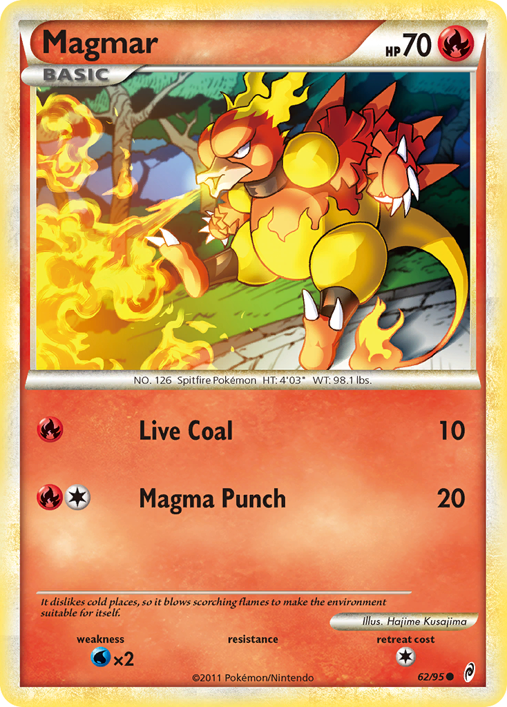 Magmar (62/95) [HeartGold & SoulSilver: Call of Legends] | Play N Trade Winnipeg