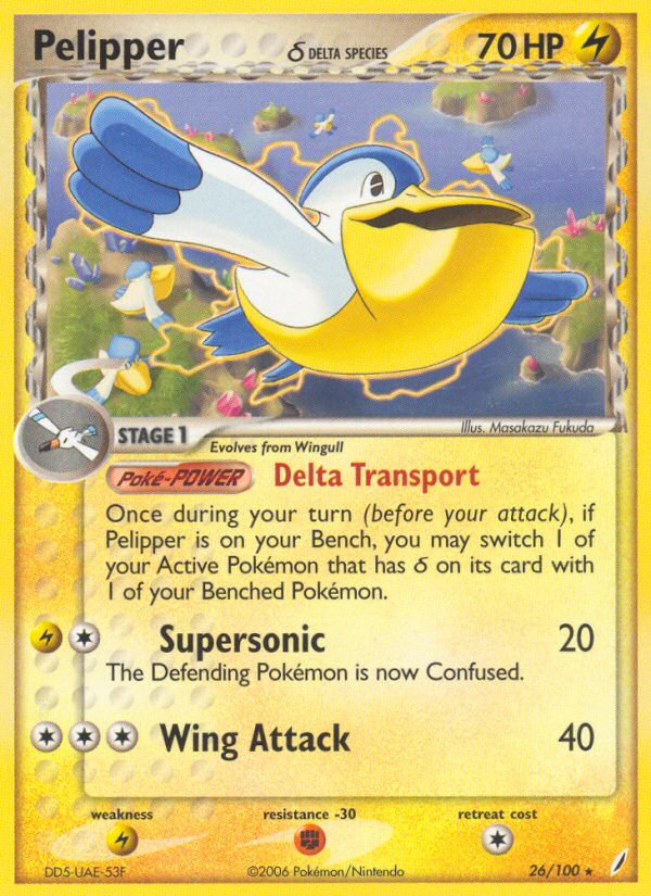 Pelipper(26/100) (Delta Species) [EX: Crystal Guardians] | Play N Trade Winnipeg
