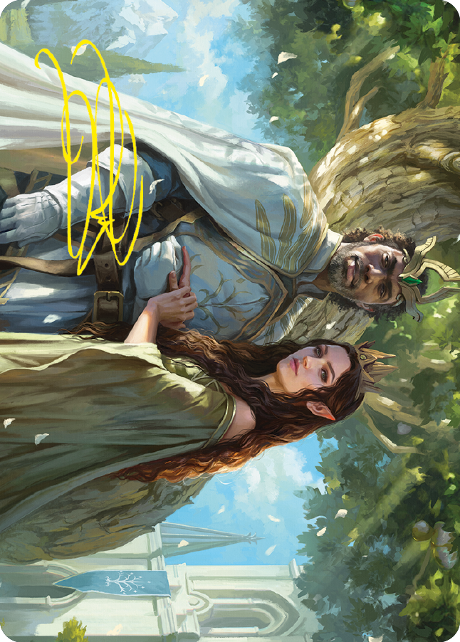 Aragorn and Arwen, Wed Art Card (Gold-Stamped Signature) [The Lord of the Rings: Tales of Middle-earth Art Series] | Play N Trade Winnipeg