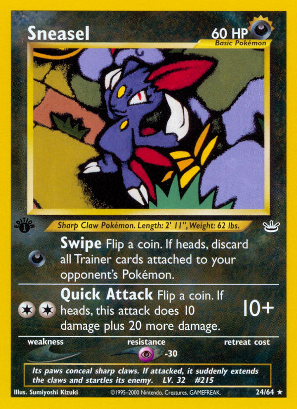 Sneasel (24/64) [Neo Revelation 1st Edition] | Play N Trade Winnipeg