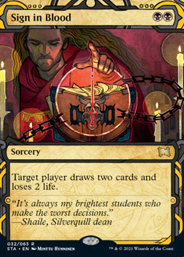 Sign in Blood (Etched Foil) [Strixhaven Mystical Archive] | Play N Trade Winnipeg