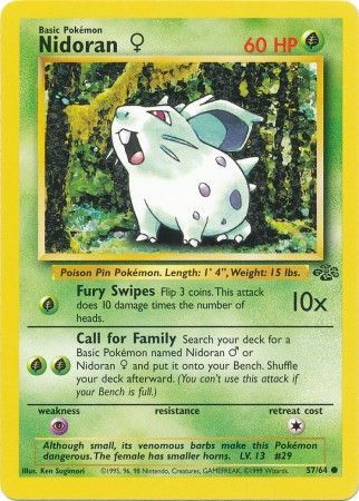 Nidoran (57/64) (Female) [Jungle Unlimited] | Play N Trade Winnipeg