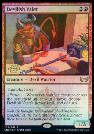 Devilish Valet [Streets of New Capenna Prerelease Promos] | Play N Trade Winnipeg