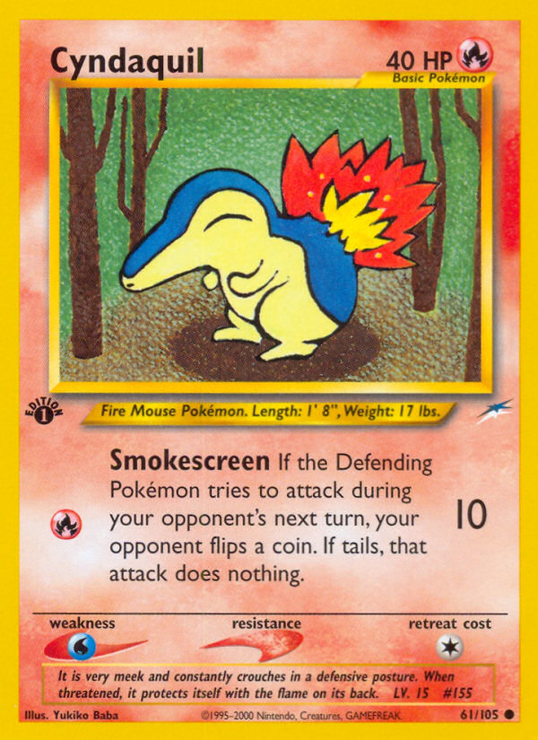 Cyndaquil (61/105) [Neo Destiny 1st Edition] | Play N Trade Winnipeg