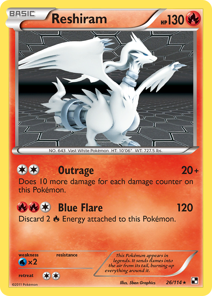 Reshiram (26/114) [Black & White: Base Set] | Play N Trade Winnipeg