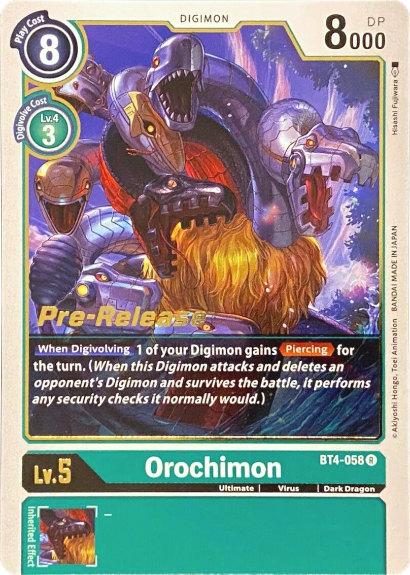 Orochimon [BT4-058] [Great Legend Pre-Release Promos] | Play N Trade Winnipeg