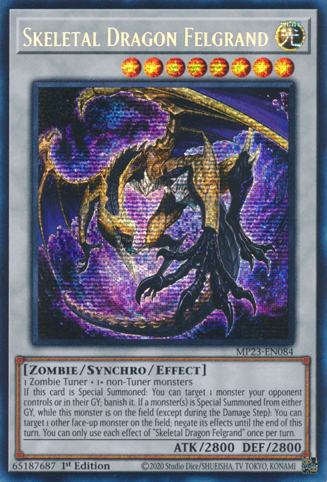 Skeletal Dragon Felgrand [MP23-EN084] Prismatic Secret Rare | Play N Trade Winnipeg