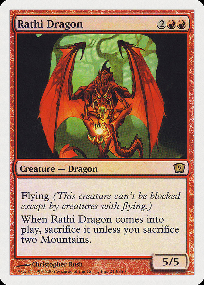 Rathi Dragon (9th Edition) [Oversize Cards] | Play N Trade Winnipeg