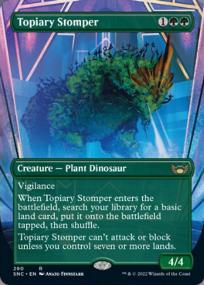 Topiary Stomper (Borderless Alternate Art) [Streets of New Capenna] | Play N Trade Winnipeg