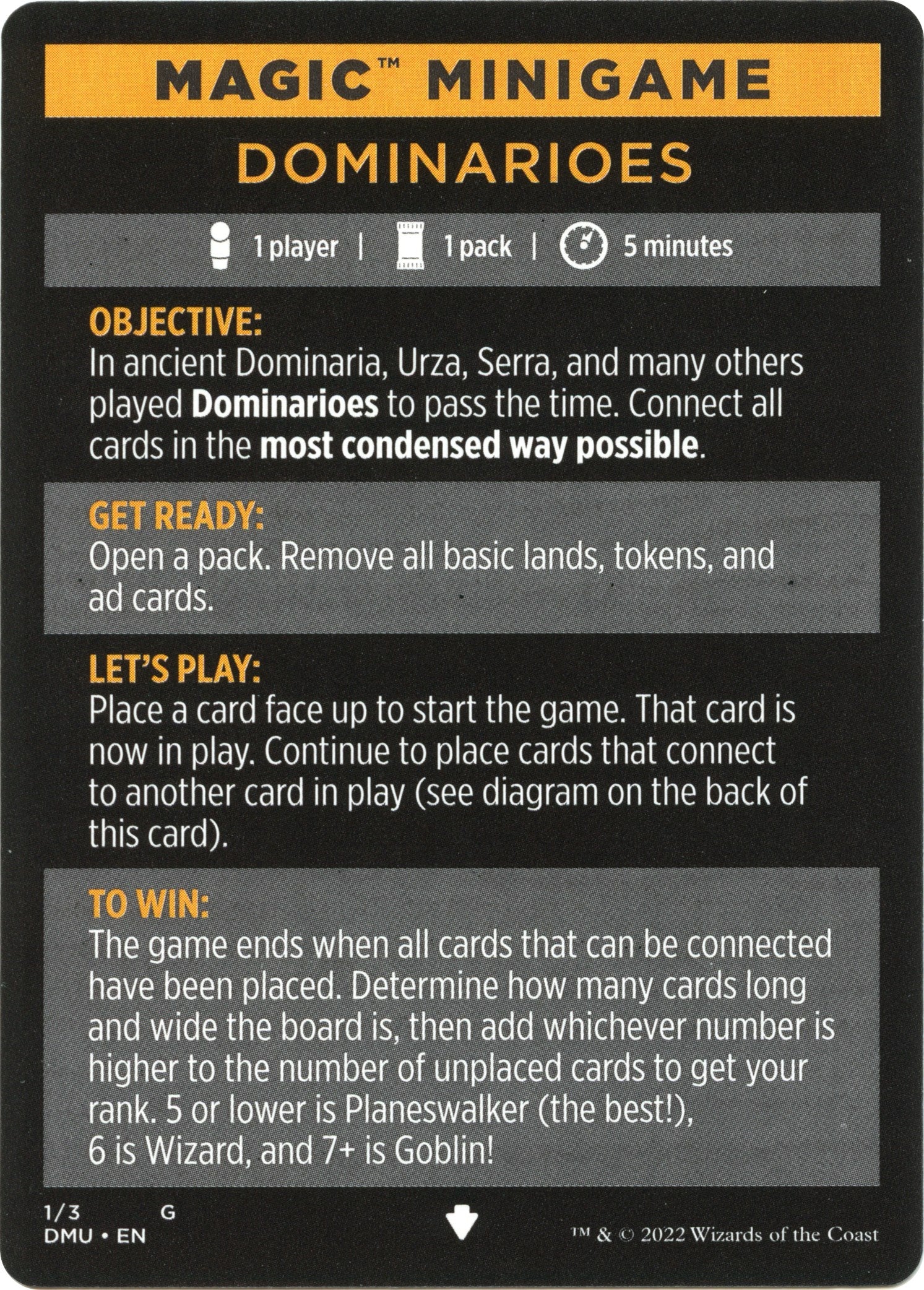 Dominarioes (Magic Minigame) [Dominaria United Minigame] | Play N Trade Winnipeg