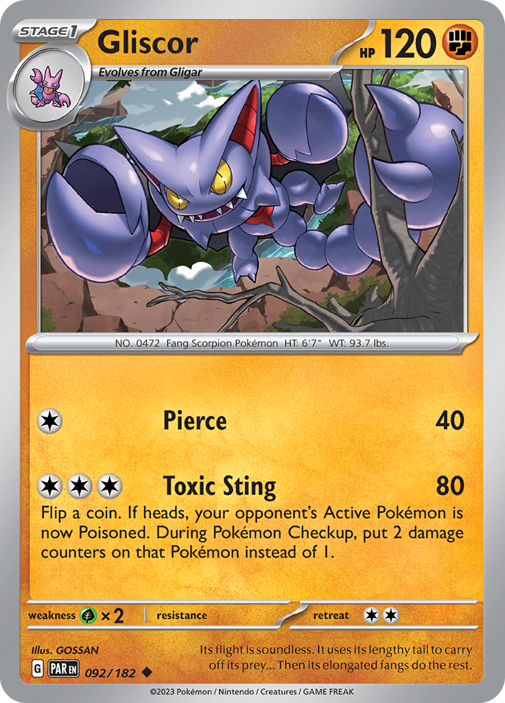 Gliscor (092/182) [Scarlet & Violet: Paradox Rift] | Play N Trade Winnipeg