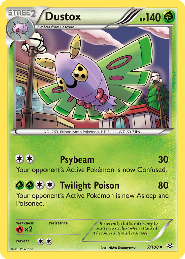 Dustox (7/108) [XY: Roaring Skies] | Play N Trade Winnipeg