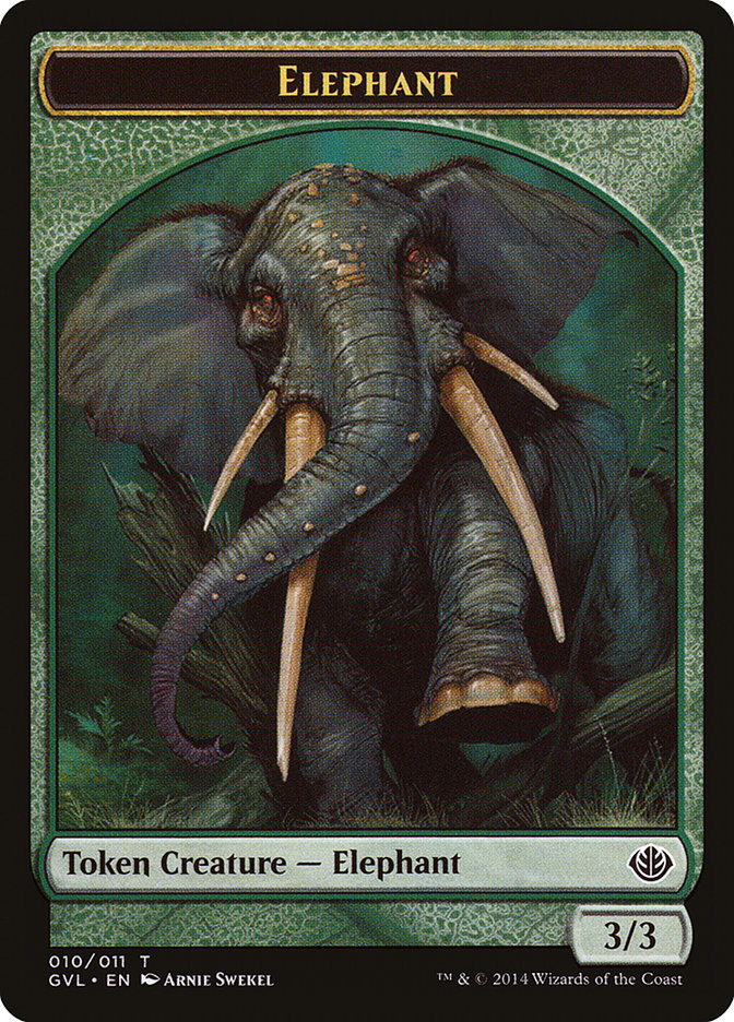 Elephant Token (Garruk vs. Liliana) [Duel Decks Anthology Tokens] | Play N Trade Winnipeg