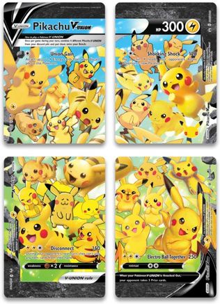 Pikachu V-UNION (Set of 4) [Sword & Shield: Black Star Promos] | Play N Trade Winnipeg