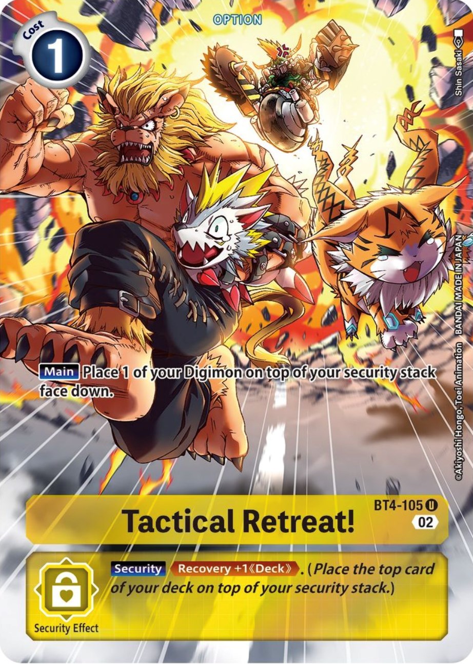 Tactical Retreat! [BT4-105] (Alternate Art) [Starter Deck: Beelzemon Advanced Deck Set] | Play N Trade Winnipeg